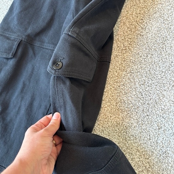 Aritzia Wilfred Maeve Cargo Jeans Black Size 2 Y2K Baggy Wide Leg Grunge Goth - Picture 6 of 11